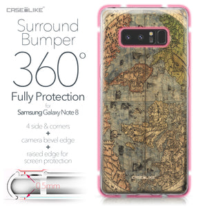 Samsung Galaxy Note 8 case World Map Vintage 4608 Bumper Case Protection | CASEiLIKE.com