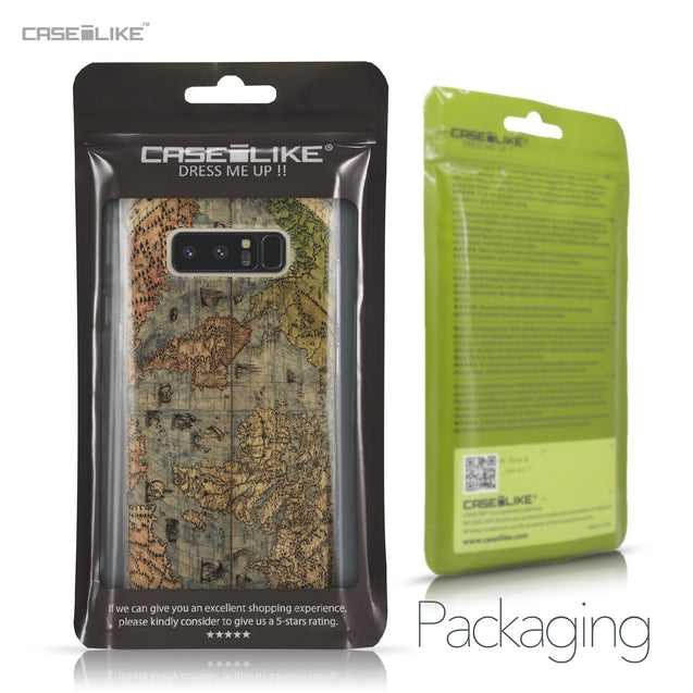 Samsung Galaxy Note 8 case World Map Vintage 4608 Retail Packaging | CASEiLIKE.com