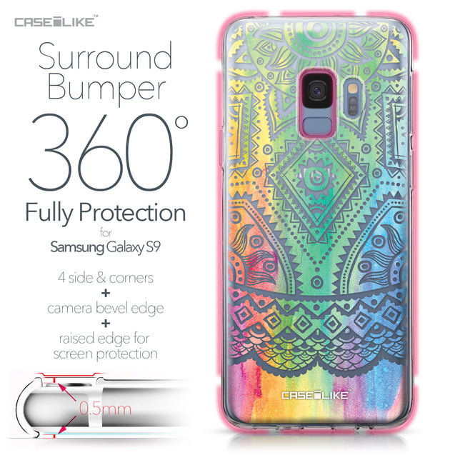 Samsung Galaxy S9 case Indian Line Art 2064 Bumper Case Protection | CASEiLIKE.com
