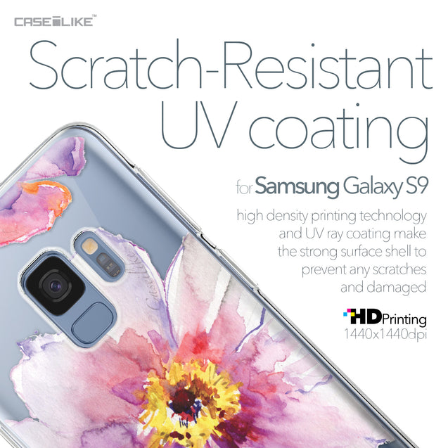 Samsung Galaxy S9 case Watercolor Floral 2231 with UV-Coating Scratch-Resistant Case | CASEiLIKE.com