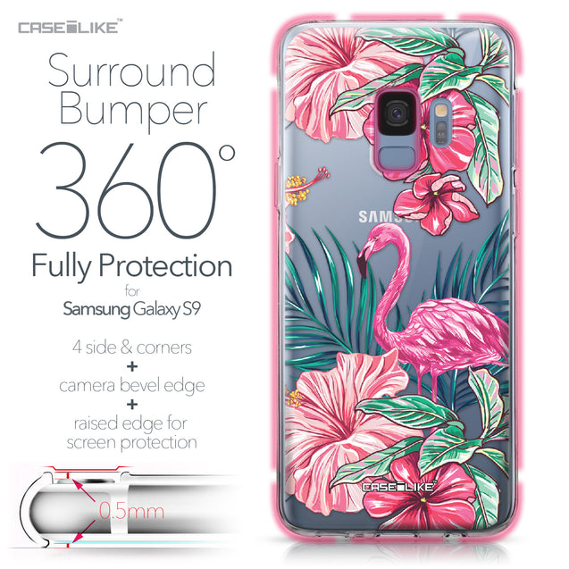 Samsung Galaxy S9 case Tropical Flamingo 2239 Bumper Case Protection | CASEiLIKE.com
