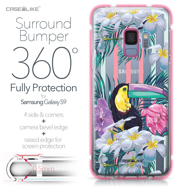 Samsung Galaxy S9 case Tropical Floral 2240 Bumper Case Protection | CASEiLIKE.com