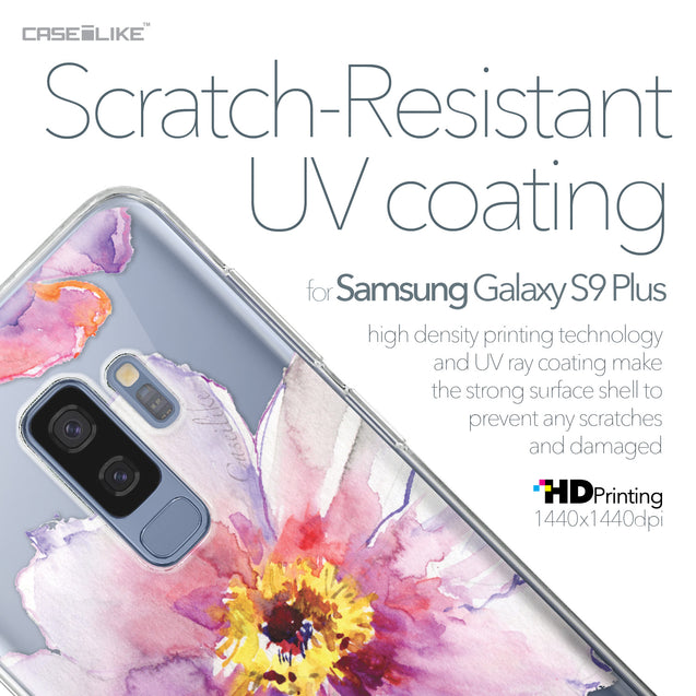 Samsung Galaxy S9 Plus case Watercolor Floral 2231 with UV-Coating Scratch-Resistant Case | CASEiLIKE.com