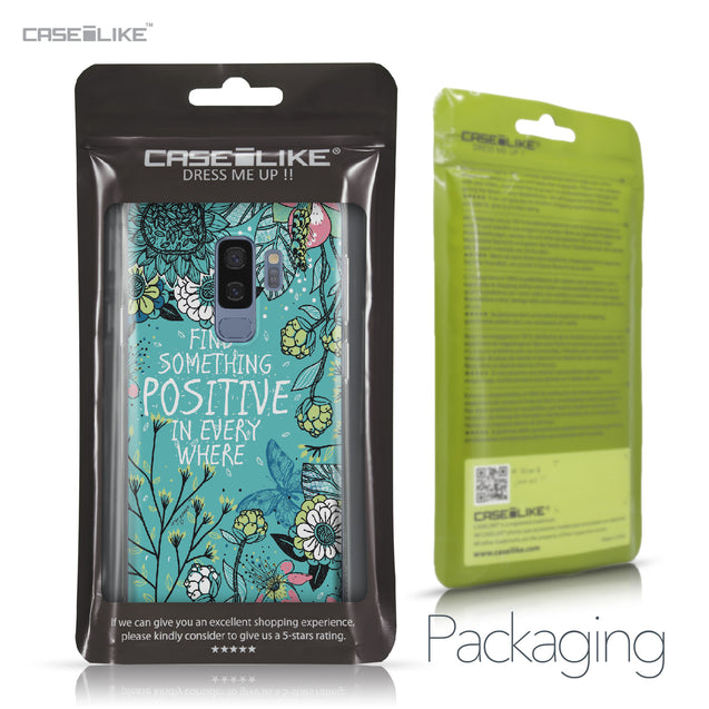 Samsung Galaxy S9 Plus case Blooming Flowers Turquoise 2249 Retail Packaging | CASEiLIKE.com