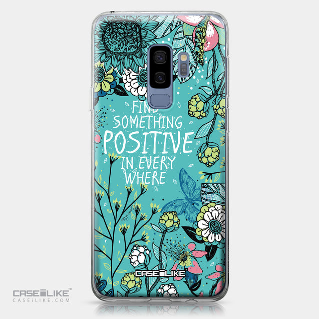 Samsung Galaxy S9 Plus case Blooming Flowers Turquoise 2249 | CASEiLIKE.com