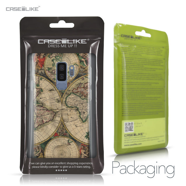 Samsung Galaxy S9 Plus case World Map Vintage 4607 Retail Packaging | CASEiLIKE.com
