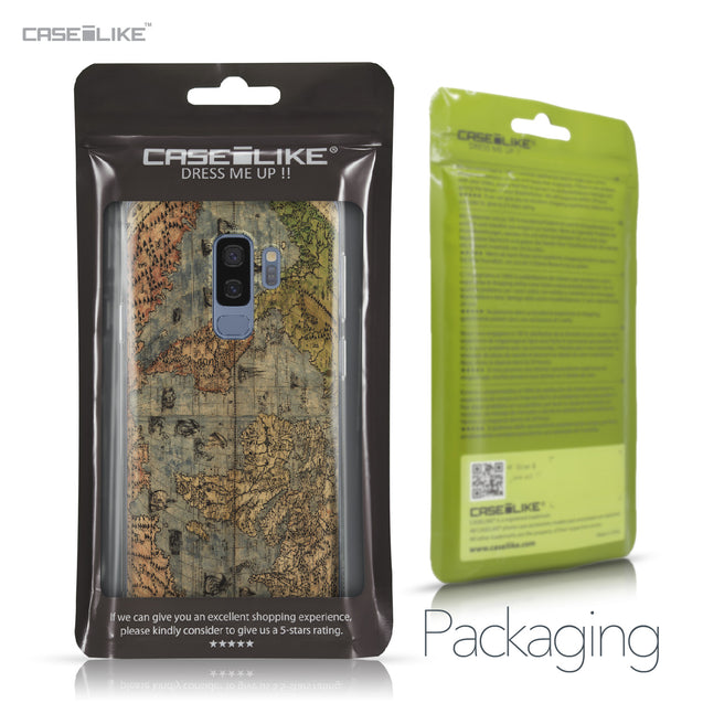 Samsung Galaxy S9 Plus case World Map Vintage 4608 Retail Packaging | CASEiLIKE.com