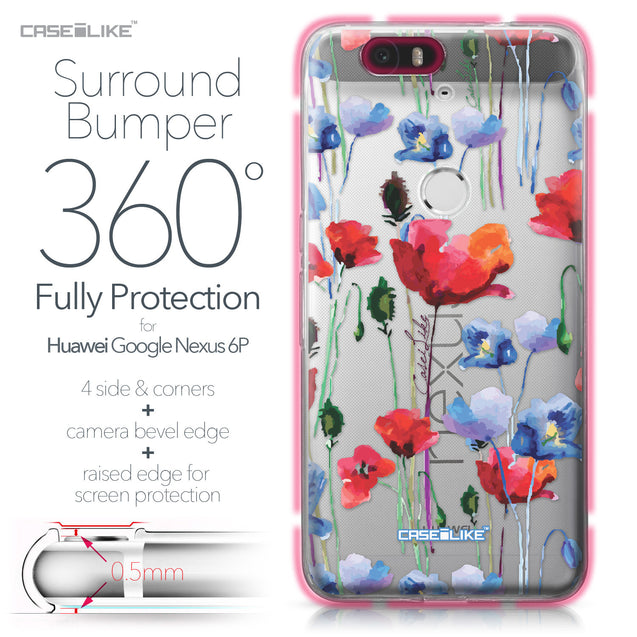 Huawei Google Nexus 6P case Watercolor Floral 2234 Bumper Case Protection | CASEiLIKE.com