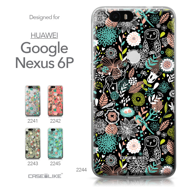 Huawei Google Nexus 6P case Spring Forest Black 2244 Collection | CASEiLIKE.com