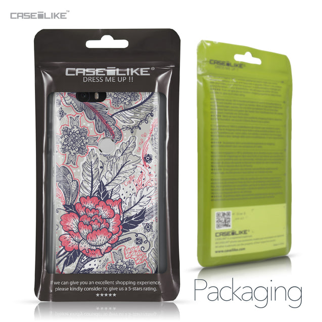 Huawei Google Nexus 6P case Vintage Roses and Feathers Beige 2251 Retail Packaging | CASEiLIKE.com