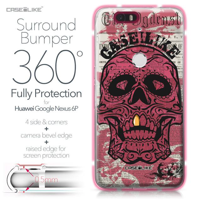 Huawei Google Nexus 6P case Art of Skull 2523 Bumper Case Protection | CASEiLIKE.com