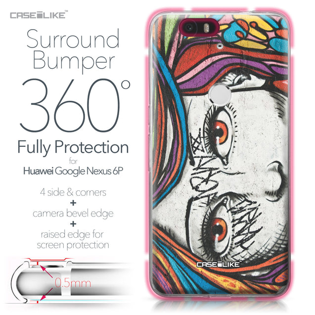 Huawei Google Nexus 6P case Graffiti Girl 2725 Bumper Case Protection | CASEiLIKE.com