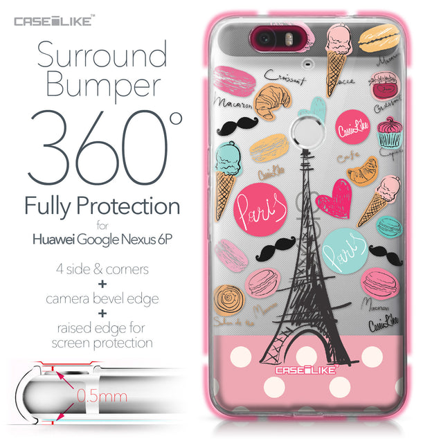 Huawei Google Nexus 6P case Paris Holiday 3904 Bumper Case Protection | CASEiLIKE.com