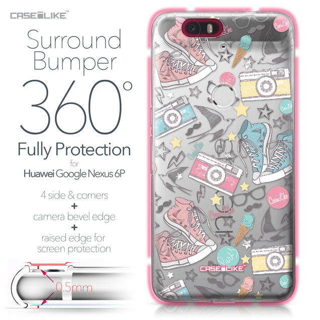 Huawei Google Nexus 6P case Paris Holiday 3906 Bumper Case Protection | CASEiLIKE.com