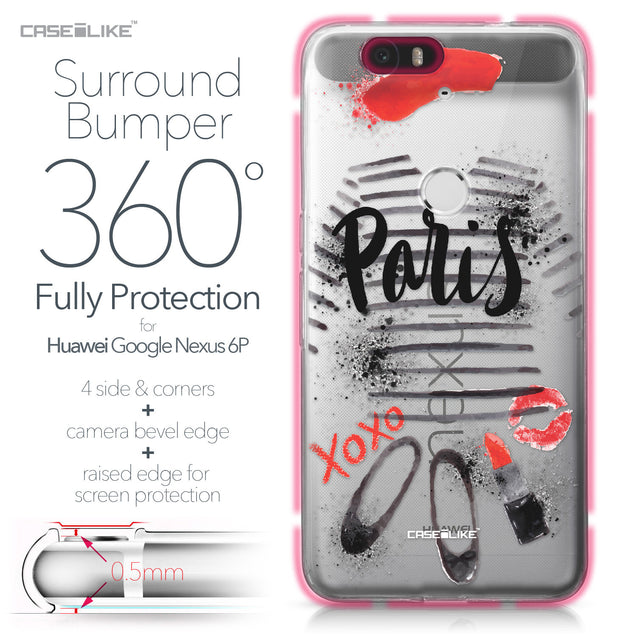 Huawei Google Nexus 6P case Paris Holiday 3909 Bumper Case Protection | CASEiLIKE.com