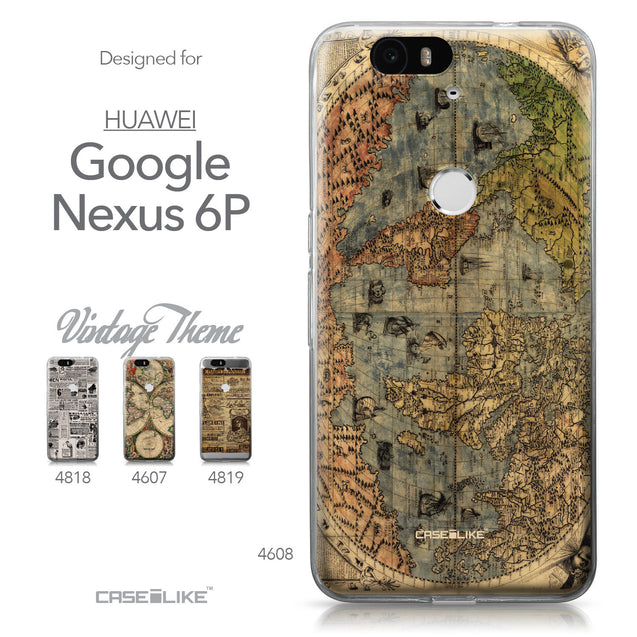 Huawei Google Nexus 6P case World Map Vintage 4608 Collection | CASEiLIKE.com