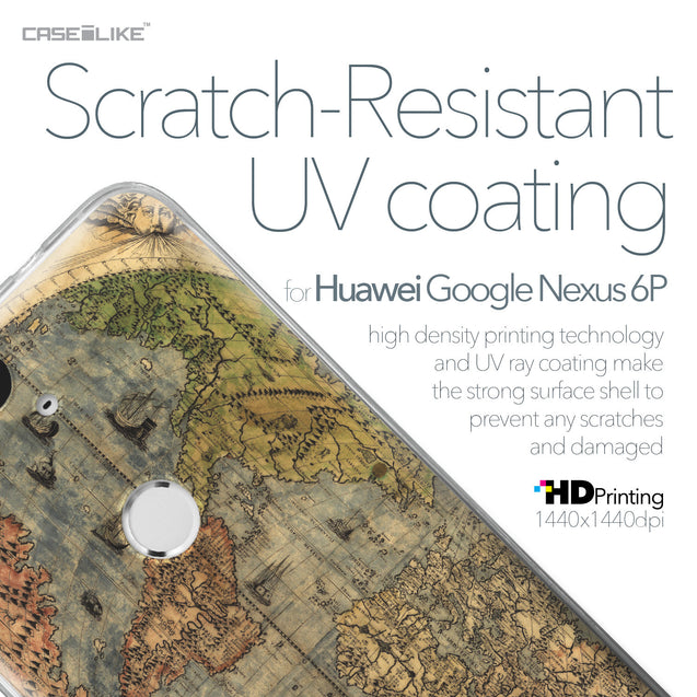 Huawei Google Nexus 6P case World Map Vintage 4608 with UV-Coating Scratch-Resistant Case | CASEiLIKE.com