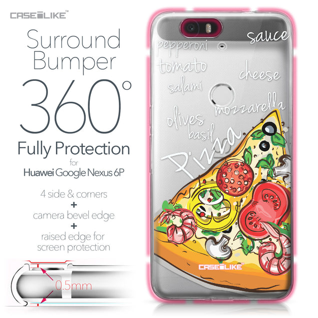 Huawei Google Nexus 6P case Pizza 4822 Bumper Case Protection | CASEiLIKE.com