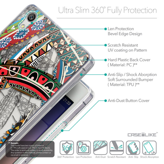 Details in English - CASEiLIKE Huawei Ascend P7 back cover Indian Tribal Theme Pattern 2055
