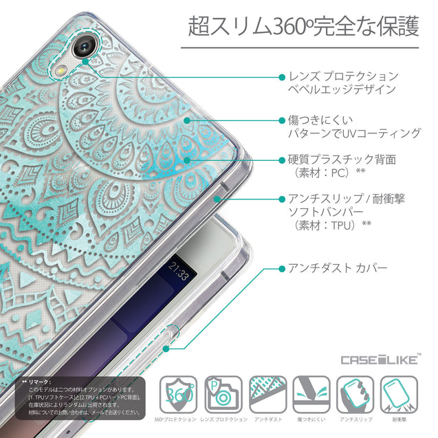 Details in Japanese - CASEiLIKE Huawei Ascend P7 back cover Indian Line Art 2066