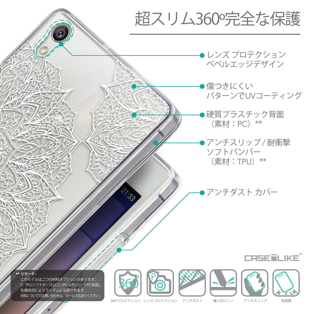 Details in Japanese - CASEiLIKE Huawei Ascend P7 back cover Mandala Art 2091