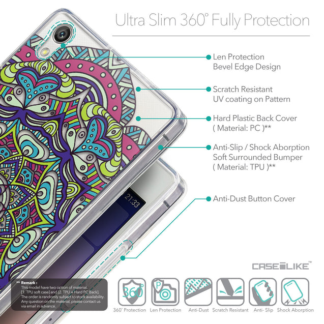 Details in English - CASEiLIKE Huawei Ascend P7 back cover Mandala Art 2094