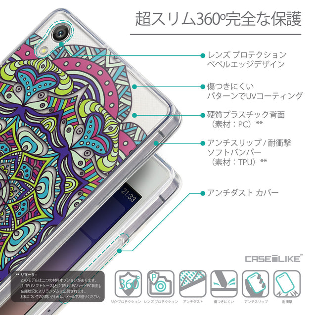 Details in Japanese - CASEiLIKE Huawei Ascend P7 back cover Mandala Art 2094