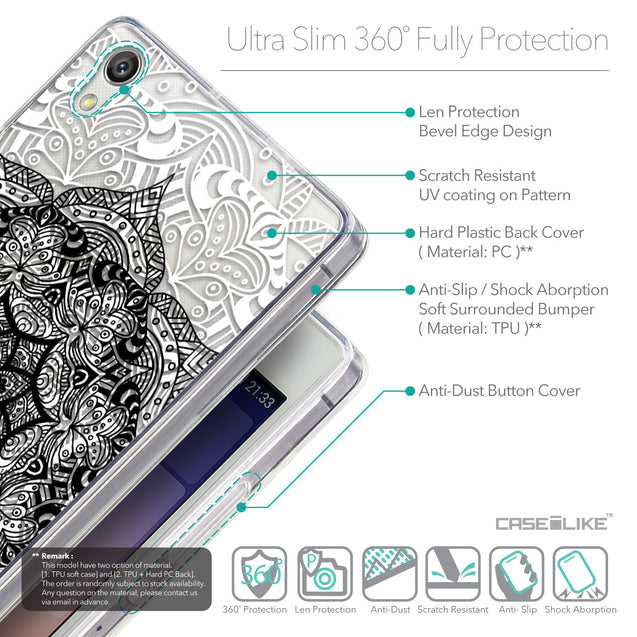 Details in English - CASEiLIKE Huawei Ascend P7 back cover Mandala Art 2097