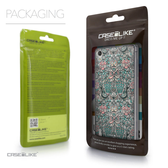 Packaging - CASEiLIKE Huawei Ascend P7 back cover Roses Ornamental Skulls Peacocks 2226