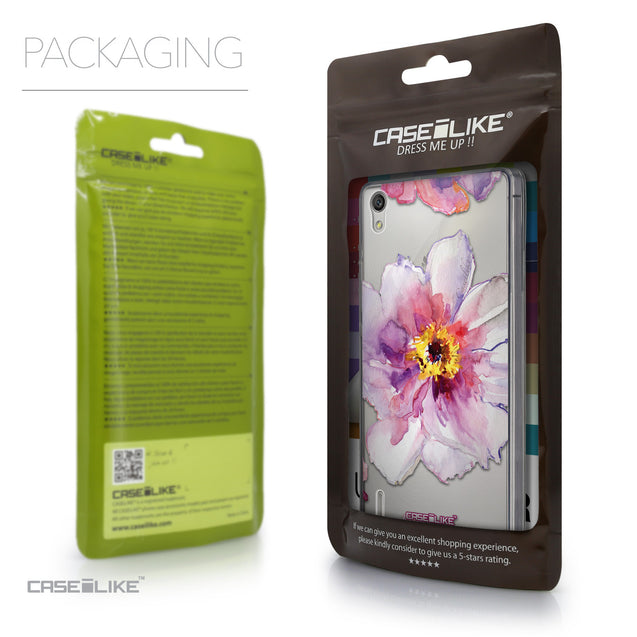 Packaging - CASEiLIKE Huawei Ascend P7 back cover Watercolor Floral 2231