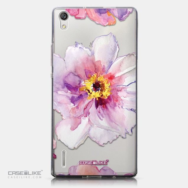 CASEiLIKE Huawei Ascend P7 back cover Watercolor Floral 2231