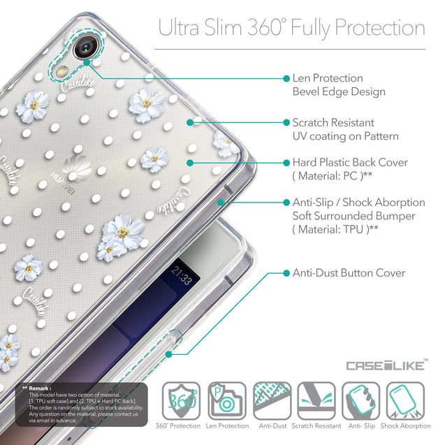 Details in English - CASEiLIKE Huawei Ascend P7 back cover Indian Line Art 2061