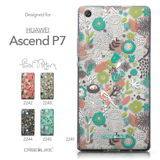 Collection - CASEiLIKE Huawei Ascend P7 back cover Spring Forest White 2241