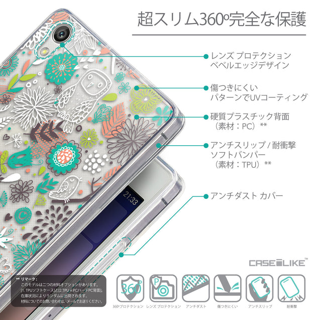 Details in Japanese - CASEiLIKE Huawei Ascend P7 back cover Spring Forest White 2241