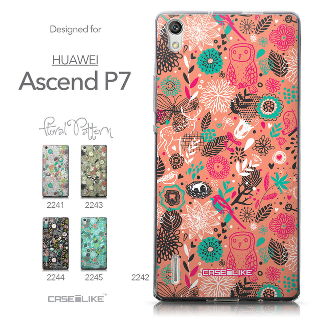 Collection - CASEiLIKE Huawei Ascend P7 back cover Spring Forest Pink 2242