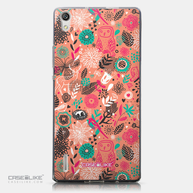 CASEiLIKE Huawei Ascend P7 back cover Spring Forest Pink 2242