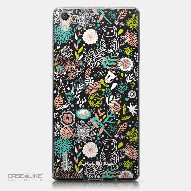 CASEiLIKE Huawei Ascend P7 back cover Spring Forest Black 2244