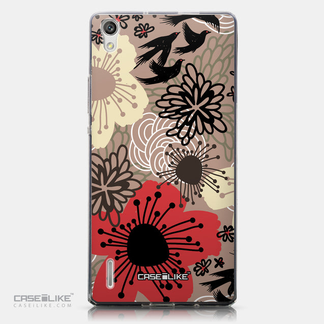 CASEiLIKE Huawei Ascend P7 back cover Japanese Floral 2254