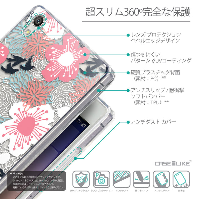 Details in Japanese - CASEiLIKE Huawei Ascend P7 back cover Japanese Floral 2255