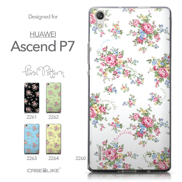Collection - CASEiLIKE Huawei Ascend P7 back cover Floral Rose Classic 2260