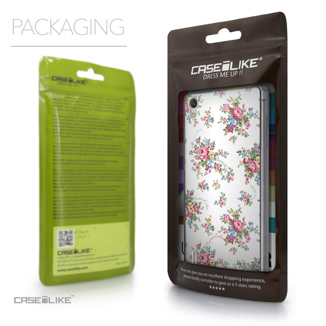 Packaging - CASEiLIKE Huawei Ascend P7 back cover Floral Rose Classic 2260