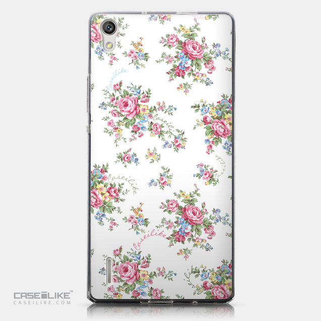 CASEiLIKE Huawei Ascend P7 back cover Floral Rose Classic 2260