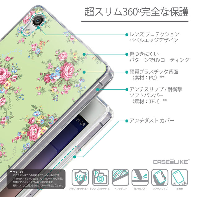 Details in Japanese - CASEiLIKE Huawei Ascend P7 back cover Floral Rose Classic 2262