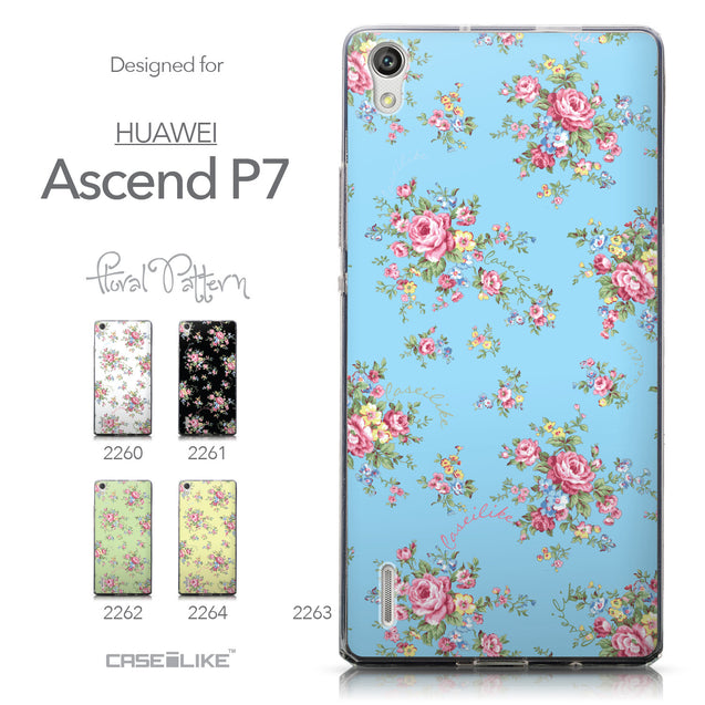 Collection - CASEiLIKE Huawei Ascend P7 back cover Floral Rose Classic 2263