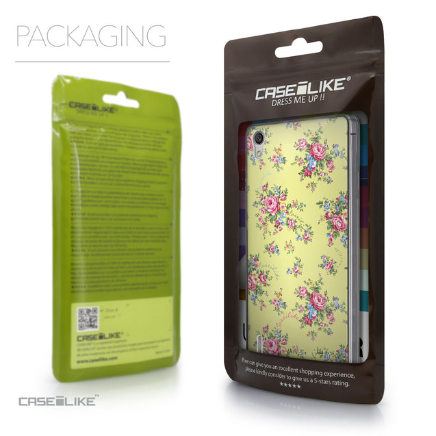 Packaging - CASEiLIKE Huawei Ascend P7 back cover Floral Rose Classic 2264
