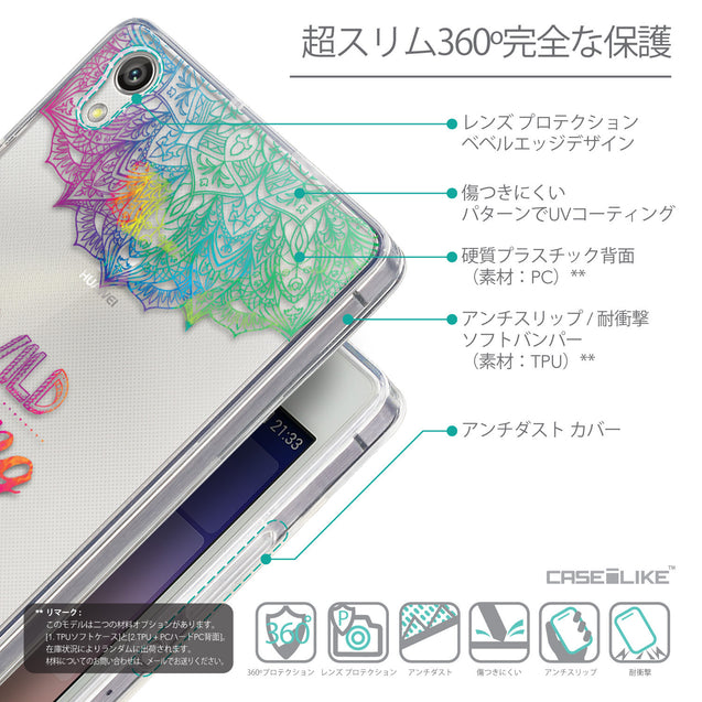 Details in Japanese - CASEiLIKE Huawei Ascend P7 back cover Mandala Art 2302