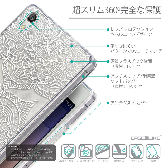 Details in Japanese - CASEiLIKE Huawei Ascend P7 back cover Mandala Art 2303