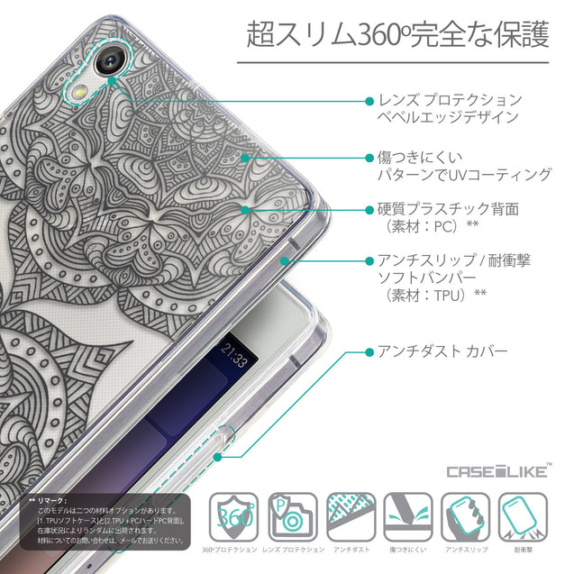 Details in Japanese - CASEiLIKE Huawei Ascend P7 back cover Mandala Art 2304