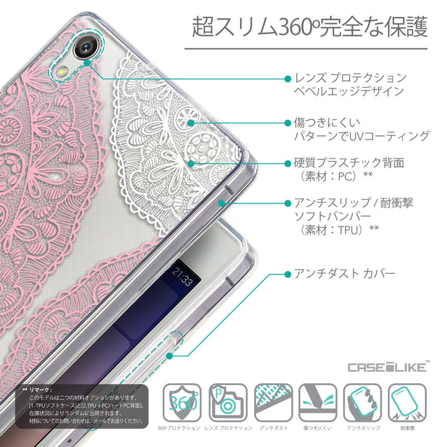 Details in Japanese - CASEiLIKE Huawei Ascend P7 back cover Mandala Art 2305