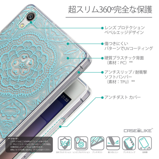 Details in Japanese - CASEiLIKE Huawei Ascend P7 back cover Mandala Art 2306